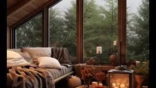 Rain in Wooden Room for best Sleeping and Relaxing I Gentle Rain & Thunder Sounds #rain