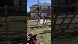 Good neighbor style fence with rot board #fence #construction #texas #diy #bluecollar #painting