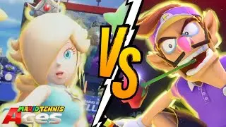 Mario Tennis Aces - Freeplay Mode | Rosalina vs Waluigi