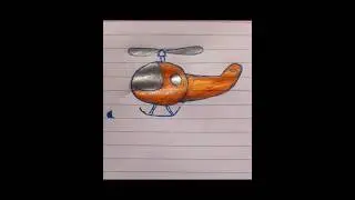 Easy Helicopter art🚁🚁|| step by step || #shorts #short #art #helicopter