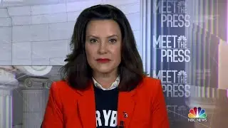 Michigan Gov. Gretchen Whitmer makes an appearance on Meet the Press to discuss coronavirus pand...