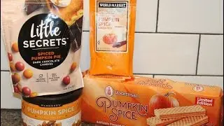 Pumpkin Spice: Little Secrets, World Market Cocoa Mix, Hammond&rsquo;s Peanuts & Voortman Wafers