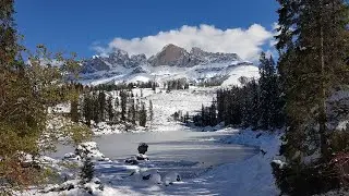 Il Lago di Carezza ghiacciato