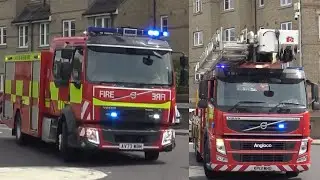 Ipswich East ALP and Driver Training Bowser Responding in Convoy! - Suffolk Fire and Rescue Service