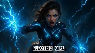 Electric Girl: AI-Generated Cyberpunk Fantasy Comes to Life ⚡🔥 #ai #electrical #supergirl