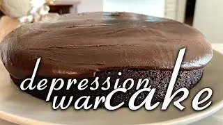 DEPRESSION (WAR) CAKE | A delicious CHOCOLATE CAKE with NO EGGS, NO BUTTER, NO MILK