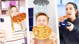 Wer ZULETZT aufhört PIZZA zu essen, gewinnt 500€ 🤑🍕