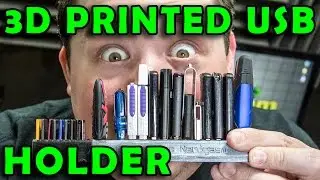 3D Printed Custom USB Thumb Drive & Micro SD Holder : DIY - @Barnacules