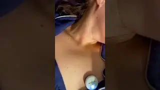 Visible female neck pulse and heartbeat sound #heartbeat #pulse #femaleneck #neckpulse #stemoscope