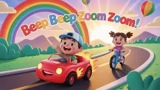 Beep Beep Zoom Zoom | Car & Bicycle Adventure Song for Kids | Fun Learning Cartoon | @123kidshub