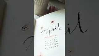 Simple April Bujo setup / Bullet Journal spread / Cover page Idea🌸