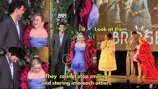 Nicola and Luke giggling while staring at each other while they hold hands ONCE AGAIN