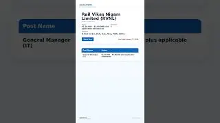 RVNL General Manager (IT) Recruitment 2025  Apply for E-8 Level Post