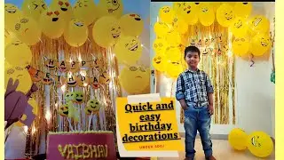 Easy and Quick Birthday Decoration||Under$500||Emoji Theme😍😜☺