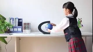 GIFT Magnetic Levitation Globe Glow Floating World Map LED Light Educational