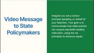 Video Message To State Policy Makers - TED-2100