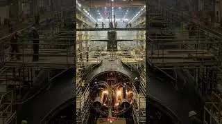 Inside a massive submarine construction! Heavy industry #shorts #submarine #militarytech #mustwatch