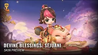 Chibi Divine Blessings: God of Wealth Sejuani Skin Preview || Golden Spatula