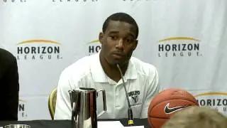 Bryce Drew and LaVonte Dority - Horizon League Media Day