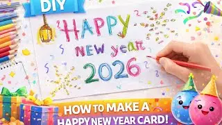 How to Draw New Year Wish Card || Artistic Afnan.  2026