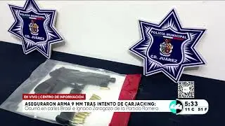 Aseguraron arma 9mm tras intento de carjacking