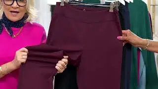 Isaac Mizrahi Live! Essentials Pima Flex Straight Leg Pants on QVC