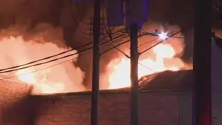 Fire rips through Cleveland building on Lake Court near East 55th Street