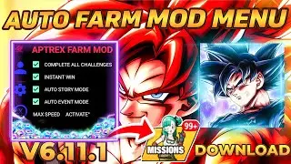 DRAGON BALL LEGENDS AUTOFARM MOD / CHRONO CRYSTALS & 100% MISSIONS COMPLETE! ✅