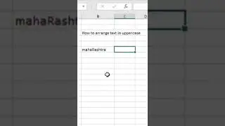 Covert text in Upper Case#excel e #exceltutorial #shorts #youtubeshorts #learn #msexcel