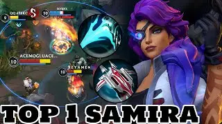 Wild Rift Samira - Top 1 Samira Gameplay (Samira Main) Rank Season 9