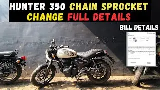Hunter 350  Chain Sprocket Change from Royal Enfield Service center Full Cost & Bill details