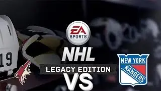 NHL Legacy Edition PS3 Arizona Coyotes VS New York Rangers