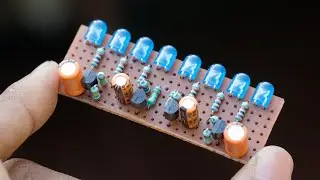 8 LED Chaser Circuit Using Transistors