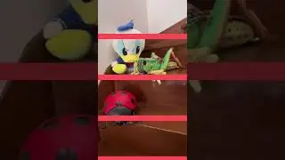 ASMR/ANGRY DONALD DUCK,GRASSHOPPER AND LADYBUG WANTED TO GO DOWN STAIRS😅😅🤣🤣#shorts #toys #asmr