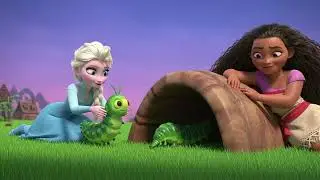 Elsa & Moana Help a Caterpillar Hide 🐛❄️🌊 | Fun Kids Song & Adventure