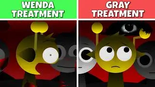 Sprunki - Wenda Treatment vs Gray Treatment | Normal vs Horror