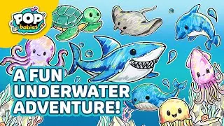 Learn About Sea Animals in Filipino (Tagalog) | Fun Lessons for Kids | Pop Babies