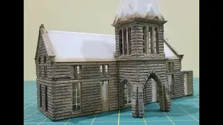 Painting stonework for model railroad structures