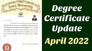 Anna university degree certificate | Engineering college degree certificate | Degree certificate