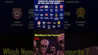 Which Ipl Team Name Did You Like Most 😍