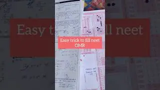 Easy trick to fill neet omr sheet/ neet preparation/quick omr fill#motivation #neet2024 #study