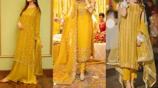 Simple Yellow Dress Designs for Haldi & Mayyon l