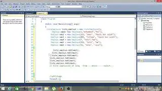 Linq  to  Object   SYNTHAXE ( from-- where--- select ) Partie1