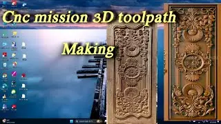 main door design toolpath making || cnc router