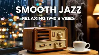 Smooth Jazz 1940s 🎷 Relaxing Vintage Jazz Radio for Late Night & Cozy Coffee (Live)