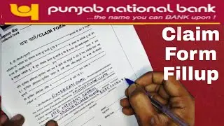 Punjab National Bank death Claim Form Fillup || Pnb Death Claim Form kaise bhare