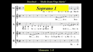 Sweelinck - Hodie Beata Virgo Maria -  Soprano 1