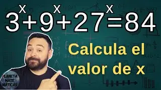 Suma con exponentes desconocidos es igual a 84.