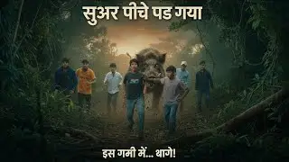 आज तो जान बच गई! 😱 - Wild Boar Chase in the Forest