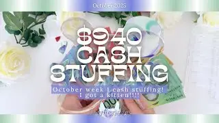 $940 Weekly Cash Stuffing 💸🧚🏻&zwj;♀️Australian Budgeting, Zero-Based Budget | Oct week 1